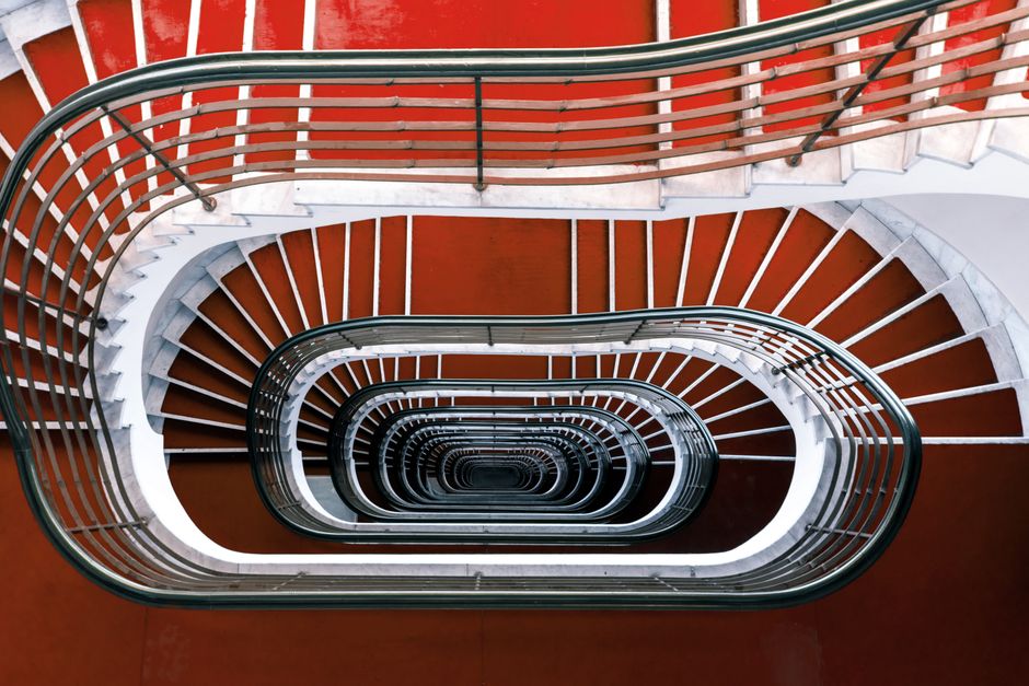 monte-escalier à La Riche